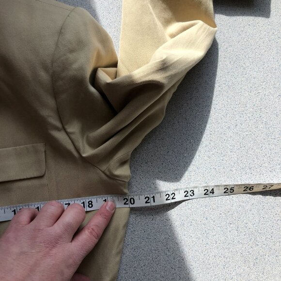 Clifford & Wills Silk Coat Women 10 Beige Button Up Notch Collar - Picture 6 of 13